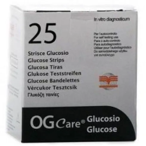 Ogcare Stisce Controllo Glicemi 25 Pezzi