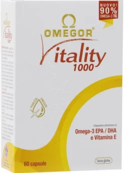 Omegor Vitality 1000 Omega 3 EPA DHA 60 Capsule Alta Concentrazione Trigliceridi
