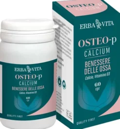 Osteo-P Calcium Integratore per Ossa con Calcio Magnesio Zinco Vitamina D3 60 Compresse