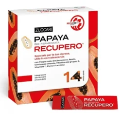 Papaya Recupero Integratore con Papaya Bio-Fermentata, Vitamine B, Ferro e Cordyceps 14 Bustine