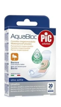 Pic Aquabloc Cerotto Antibatterico 19×72 mm 20 Cerotti