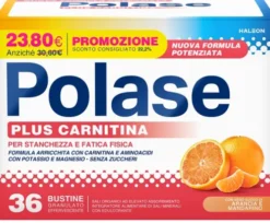 Polase Plus Carnitina Integratore Magnesio Potassio e L-Carnitina 36 Bustine Confezione Promo