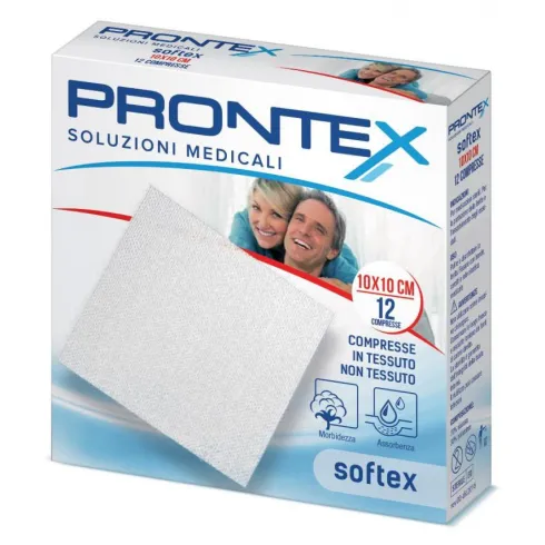 Prontex Softex Garza Tessuto Non Tessuto 10×10 cm 12 Pezzi