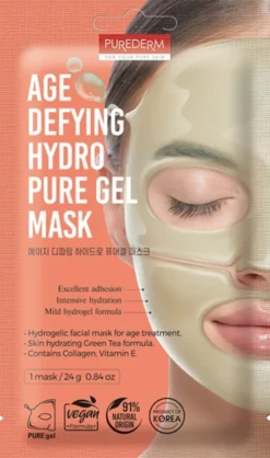 Purederm Age Defying Hydro Pure Gel Mask Maschera Viso Anti-Età con Collagene 24 g