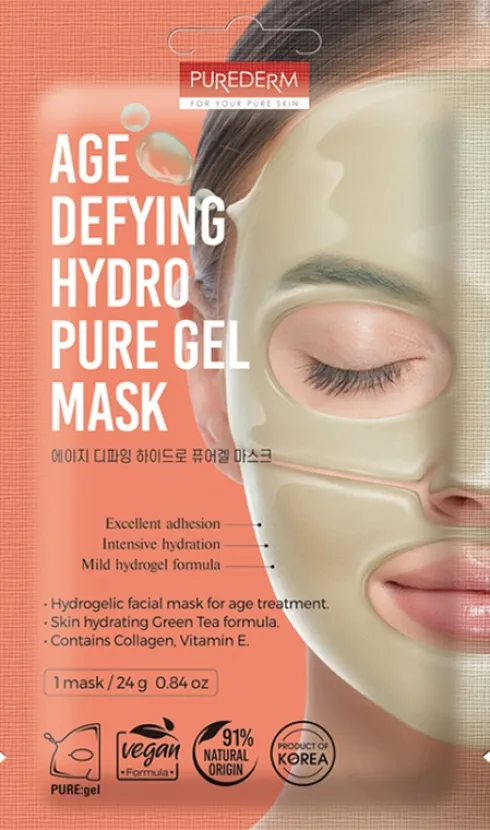 Purederm Age Defying Hydro Pure Gel Mask Maschera Viso Anti-Età con Collagene 24 g