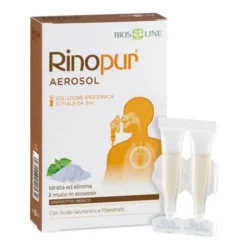 Rinopur Aerosol – Soluzione Ipertonica con Estratti Vegetali e Acido Ialuronico 10 fiale da 3 ml