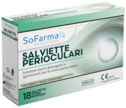 Salviette Perioculari Sterili Detergenti e Igienizzanti Zona Oculare 18 Pezzi