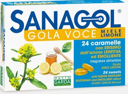 Sanagol Gola Voce Gusto Miele Limone 24 caramelle