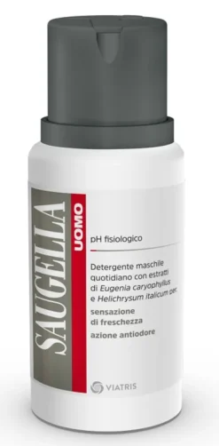 Saugella Uomo pH Fisiologico Detergente Maschile 200 ml