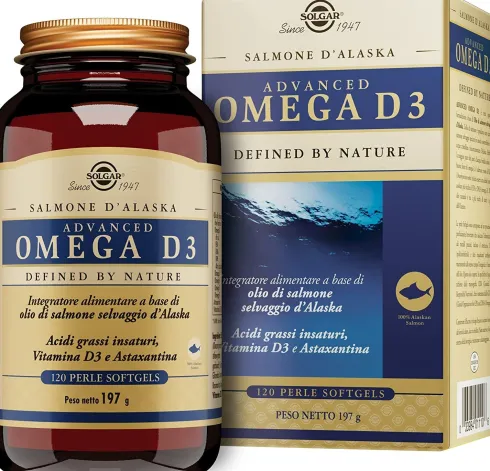 Solgar Advanced Omega D3 Integratore Colesterolo 120 Perle