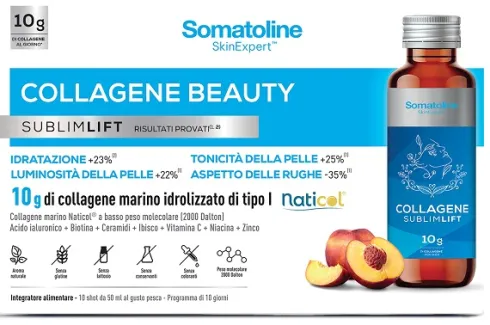 Somatoline Collagen Beauty SublimLift Shot Collagene Marino e Acido Ialuronico 10 Flaconcini