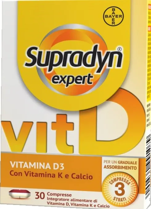 Supradyn Expert Vit D Ossa Sistema Immunitario e Calcio 30 Compresse