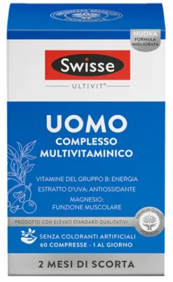 Swisse Uomo Complesso Multivitaminico con 13 Vitamine 10 Minerali e 3 Estratti Vegetali 60 Compresse