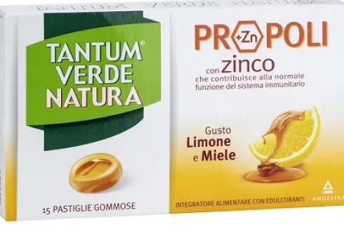 Tantum Verde Natura Limone&Miele 15 Pastiglie Gommose