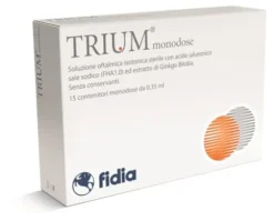 Trium Collirio Monodose Acido Ialuronico e Ginkgo Biloba 15 Flaconcini