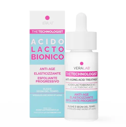 Veralab Acido Lactobionico 4% Siero Viso Anti Age Elasticizzante 30 ml