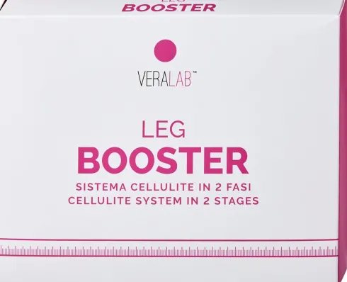 Veralab Leg Booster Taglia S Crema Drenante Anticellulite + Guainetta Micromassaggiante per Cosce e Glutei