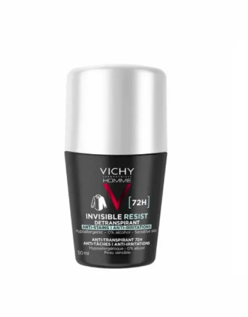Vichy Deodorante Uomo Roll-on 72h Invisibile 50 ml