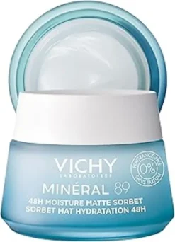 Vichy Mineral 89 Gel Sorbetto Idratante 48 ore Opacizzante per Pelli Miste o Grasse 50 ml