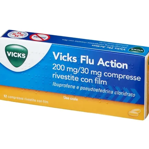 Vicks Flu Action 200 mg/30 mg 12 compresse rivestite