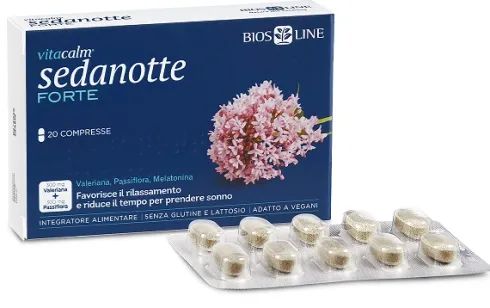 Vitacalm Sedanotte FORTE Melatonina 1 mg Sonno Valeriana Passiflora 20 Compresse