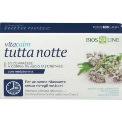 Vitacalm Tutta Notte con Melatonina Integratore Sonno 30 Compresse