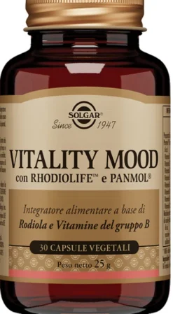 Vitality Mood Integratore Rodiola e Vitamine B per Energia Mentale e Umore 30 Capsule