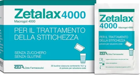 Zetalax 4000 Macrogol Lassativo Osmotico Contro Stitichezza 20 Bustine